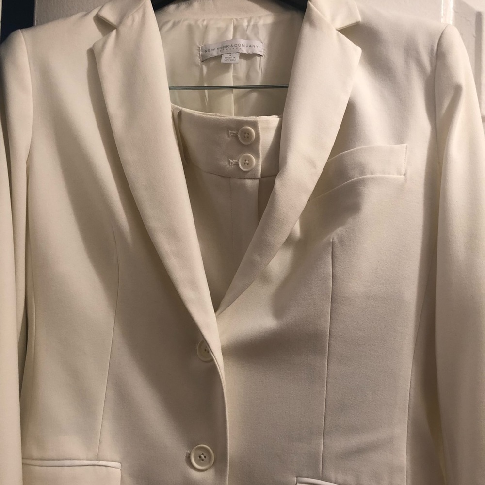 White blazer with pants